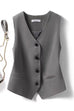 Heididress V Neck Button Up Pocketed Blazer Vest