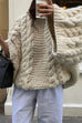 Heididress Round Neck Oversized Cable Knit Sweater