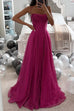 Heididress Spaghetti Strap Glittering Tulle Maxi Party Dress