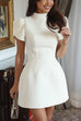 Heididress Mockneck Petal Sleeves Bow Knot Cut Out Mini Dress