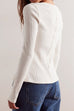 Heididress Button Down Long Sleeves Ribbed Knit Top