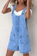 Heididress Button Up Pocketed Denim Romper