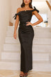 Heididress Bow Knot Off Shoulder Maxi Party Dress