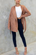 Heididress Collared Open Front Faux Suede Coat with Belt