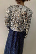 Heididress Open Front Cropped Sequin Jacket