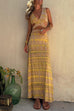 Heididress V Neck Cut Out Side Split Tie Dye Maxi Dress