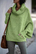 Heididress Cowl Neck Batwing Sleeves Loose Sweater