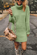 Heididress Turtleneck Long Sleeves Ribbed Knit Sweater Dress(in 7 Colors!)