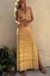 Heididress V Neck Cut Out Side Split Tie Dye Maxi Dress