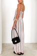 Spaghetti Strap Pocketed Striped Maxi Dress