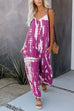 Heididress Scoop Neck Pocketed Tie Dye Wide Leg Cami Jumpsuit