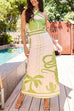 Heididress Palm Canyon Print Criss Cross Halter Maxi Dress