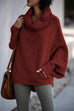 Heididress Cowl Neck Batwing Sleeves Loose Sweater