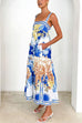 Heididress Pocketed Side Slit Printed Maxi Cami Dress