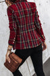 Heididress Double Breasted Open Front Plaid Blazer Jacket