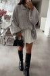 Heididress Drop Shoulder Button Up Slouchy Sweater Cardigan