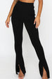 Heididress High Rise Slit Bell Bottoms Skinny Pants