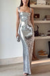 Heididress Sleeveless Open Back Sequin Bodycon Maxi Party Dress