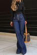 Heididress Button Fly Bell Bottoms Denim Pants