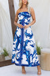 Heididress Strapless Tube Unique Print Swing Maxi Dress