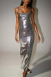 Heididress Sleeveless Open Back Sequin Bodycon Maxi Party Dress