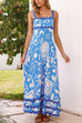 Heididress Ric Rac Trim Pocketed Unique Print Maxi Cami Dress