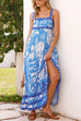 Heididress Ric Rac Trim Pocketed Unique Print Maxi Cami Dress