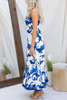 Heididress Strapless Tube Unique Print Swing Maxi Dress