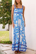 Heididress Ric Rac Trim Pocketed Unique Print Maxi Cami Dress