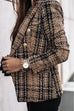 Heididress Double Breasted Open Front Plaid Blazer Jacket