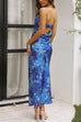 Heididress Strapless Scooped Cowl Backless Floral Print Maxi Dress