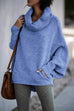 Heididress Cowl Neck Batwing Sleeves Loose Sweater