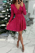 Heididress Wrap V Neck Waisted Sequin Mini Party Dress