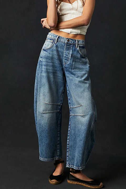 Heididress Mid Rise Barrel Leg Jeans