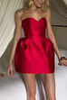 Heididress Sweetheart Neck Strapless Mini Party Dress