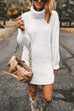 Heididress Turtleneck Long Sleeves Ribbed Knit Sweater Dress(in 7 Colors!)