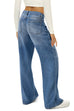 Heididress Casual Wide Leg Distressed Denim Pants