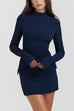 Heididress Mockneck Long Sleeves Bodycon Mini Dress