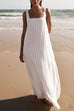 Heididress Square Collar Striped Maxi Cami Beach Dress