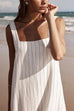 Heididress Square Collar Striped Maxi Cami Beach Dress