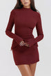 Heididress Mockneck Long Sleeves Bodycon Mini Dress