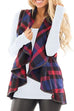 Heididress Pockets Plaid Jacket Vest