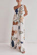 Heididress Tie Knot One Shoulder Floral Print Maxi Dress