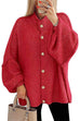 Heididress Button Up Balloon Sleeves Sweater Cardigan