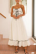 Heididress Spaghetti Strap Frill Trim Tie Bow Maxi Dress