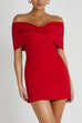 Heididress Bow Off Shoulder Bodycon Mini Party Dress