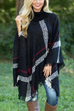 Heididress Soft Tassel Lattice Cloak Poncho Sweater