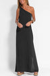 Heididress Sleeveless One Shoulder Side Split Maxi Dress