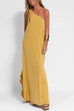 Heididress Sleeveless One Shoulder Side Split Maxi Dress