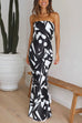 Heididress Off Shoulder Sleeveless Geometric Printed Maxi Party Dress